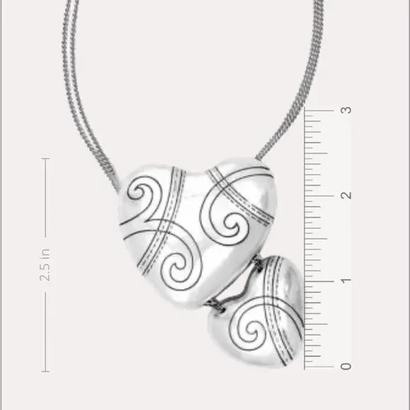 Brighton Atlantis Long Heart Necklace NWT - Picture 6 of 8